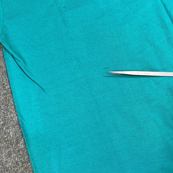 Vintage University Womens Shirt Medium Blue Green Female Rights - Picture 2 of 7